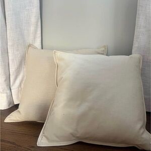 Crate&Barrel Cream Accent Pillows